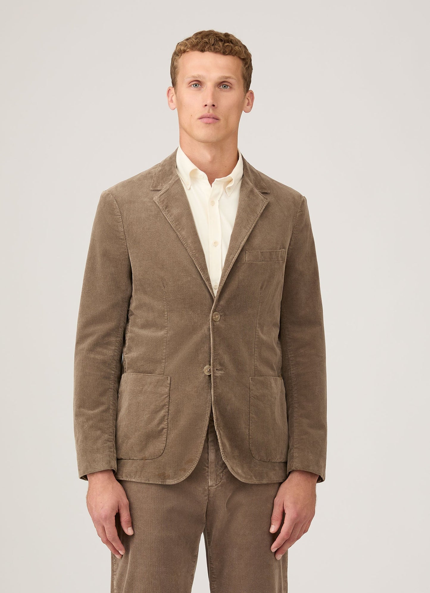 Men's Corduroy Blazer in Bark