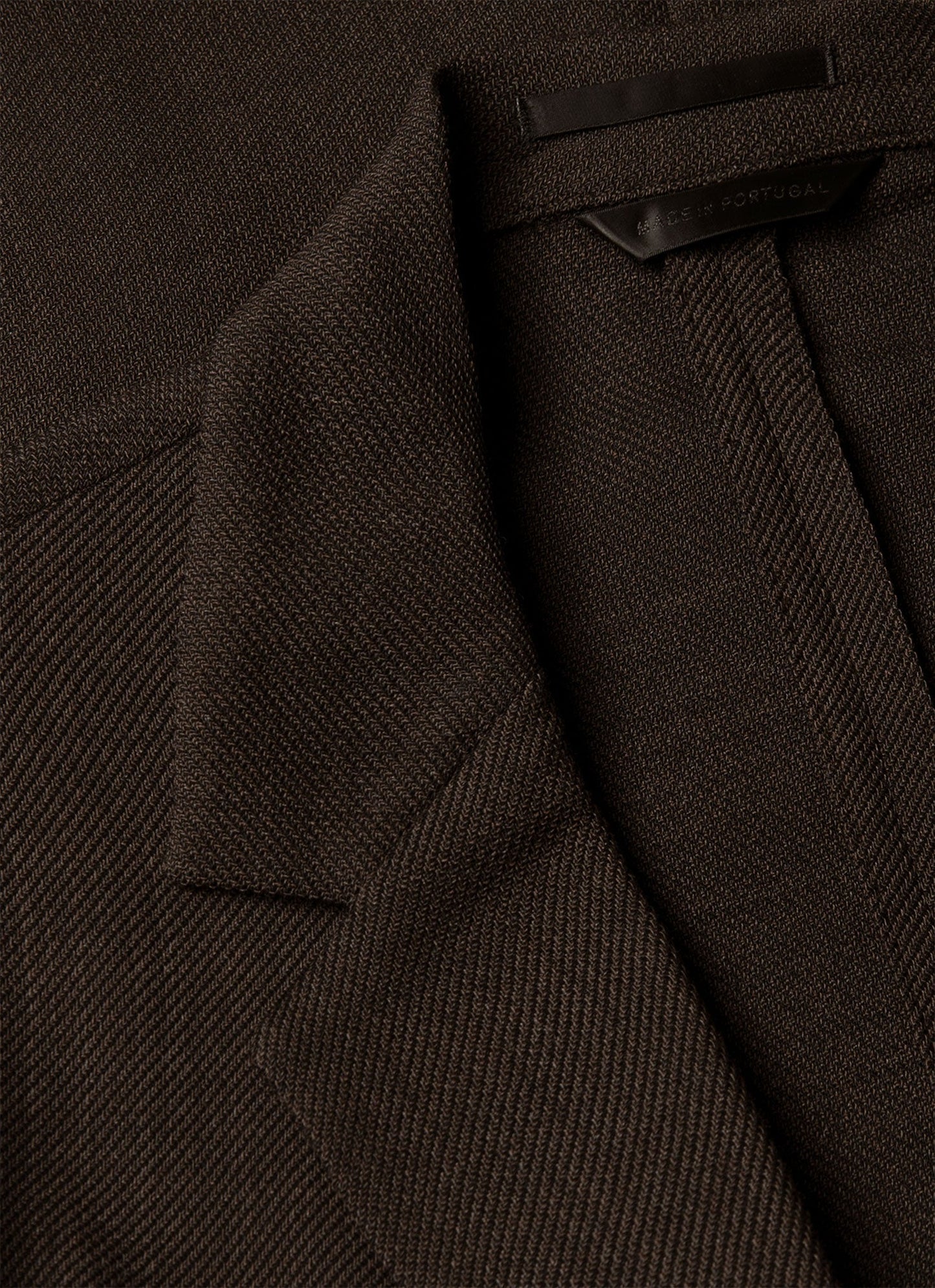 Men's Textured Wool Blazer in Truffle