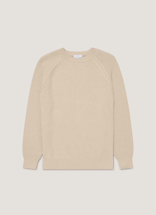 Men's Ribbed Jumper in Mink