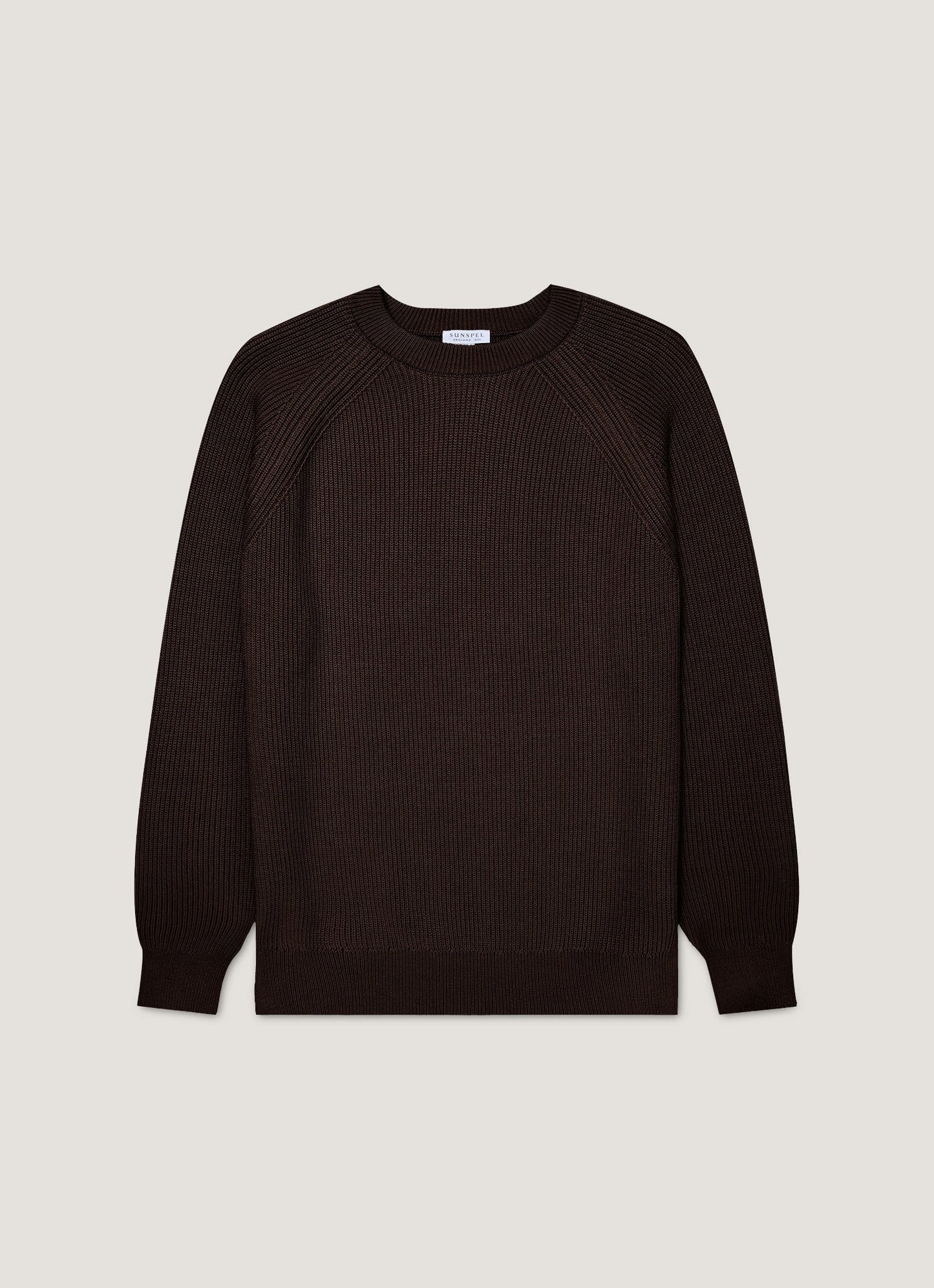 Men's Ribbed Jumper in Truffle